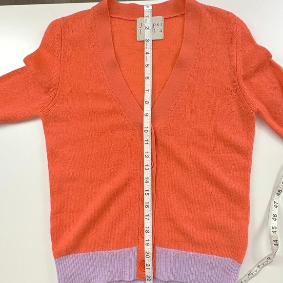 Jumper 1234 Cashmere Cardigan Sweater Size 1 US Small Pastel Minimalist Career - Picture 8 of 8
